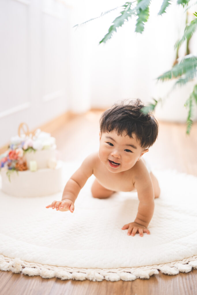 誕生日の記念撮影